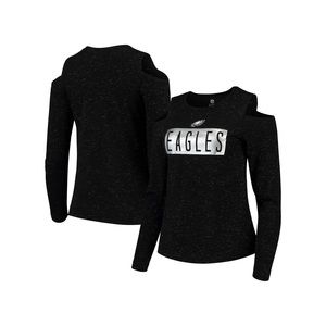 Philadelphia Eagles Kicker Cold Shoulder Long Sleeve T-Shirt